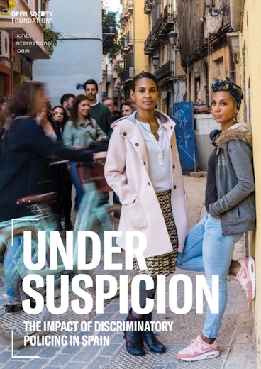 First page of PDF with filename: under-suspicion-the-impact-of-discriminatory-policing-in-spain-20190924.pdf