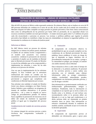 First page of PDF with filename: pretrial-morelos-spanish-20120710.pdf
