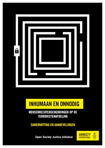 First page of PDF with filename: inhuman-unnecessary-dutch-detention-exec-summary-dutch-20171027.pdf