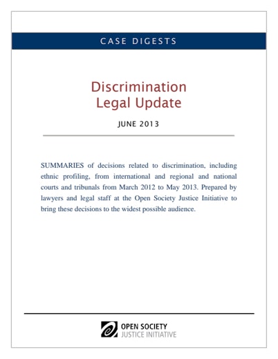 First page of PDF with filename: case-digests-legal-update-discrimination-20130614.pdf