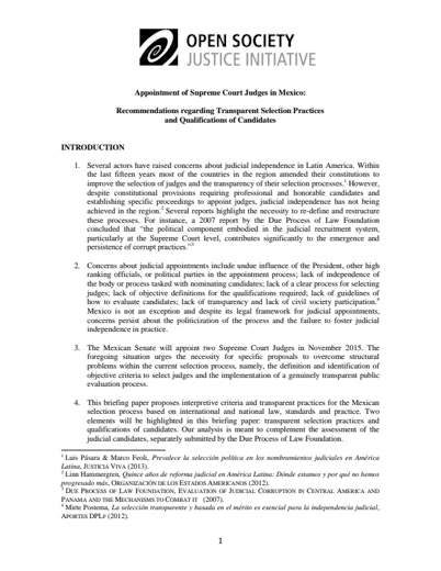 First page of PDF with filename: briefing-mexican-court-transparency-20150911-Eng.pdf