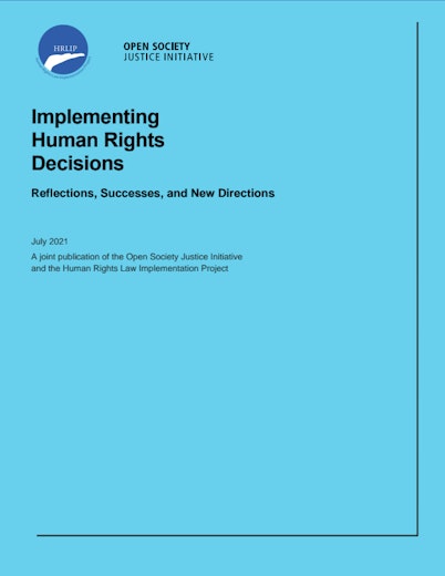 First page of PDF with filename: implementing-human-rights-decisions-20210721.pdf