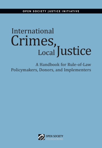 First page of PDF with filename: international-crimes-local-justice-20111128.pdf