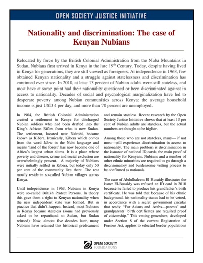 First page of PDF with filename: kenyan-nubians-factsheet-20110412.pdf