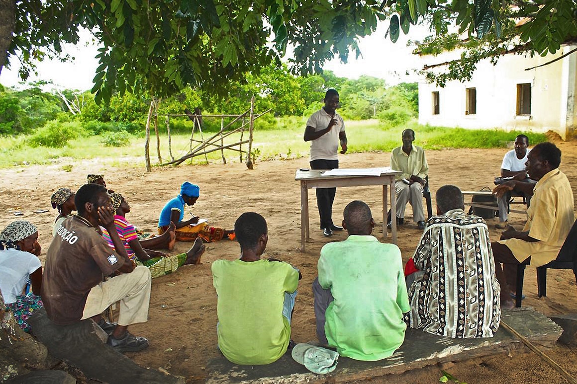 A community meeting