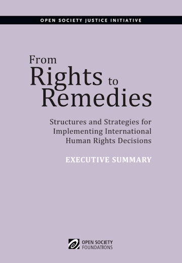 First page of PDF with filename: from-rights-to-remedies-executive-summary-20130605.pdf