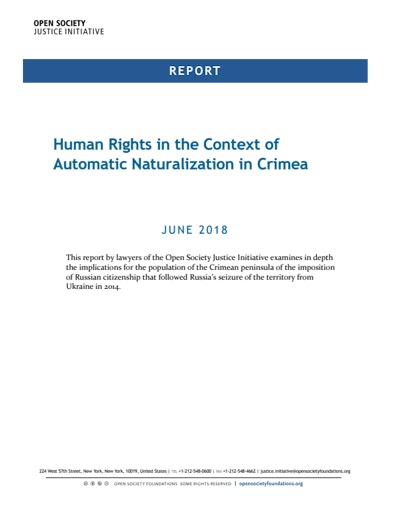 First page of PDF with filename: report-osji-crimea-20180601.pdf