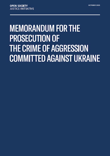 First page of PDF with filename: osji-memorandum-for-the-prosecution-of-the-crime-of-aggression-committed-against-ukraine.pdf