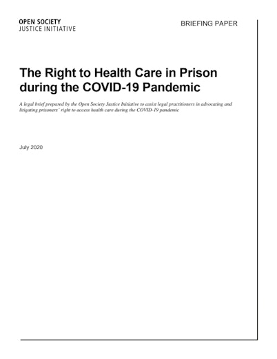 First page of PDF with filename: brief-access-to-health-care-in-prisons-07082020.pdf