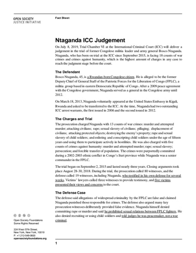 First page of PDF with filename: factsheet-ntaganda_judgment-2019_07_02-(1).pdf
