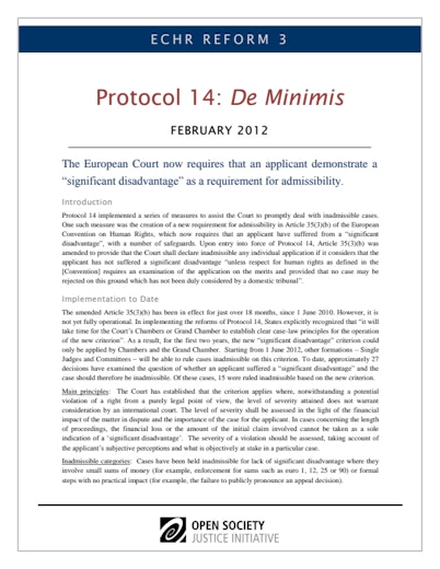 First page of PDF with filename: echr3-deminimis-20120227.pdf