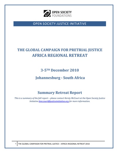 First page of PDF with filename: africa-retreat-summary-20101201.pdf