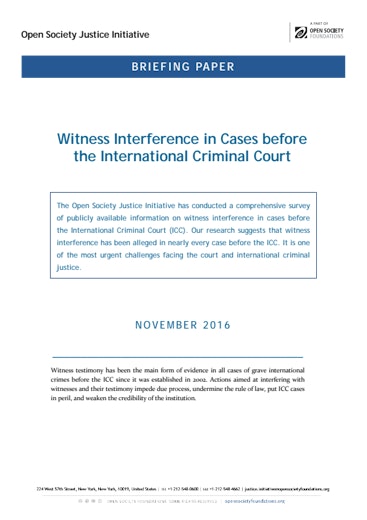 First page of PDF with filename: factsheet-icc-witness-interference-20161116.pdf