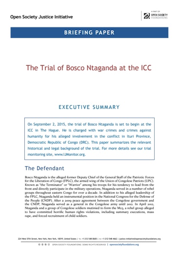 First page of PDF with filename: trial-bosco-ntaganda-icc-20150831.pdf
