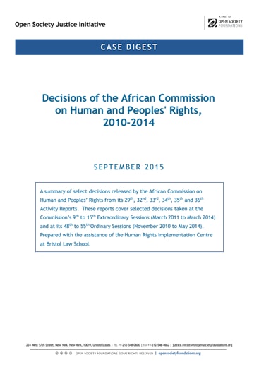 First page of PDF with filename: case-digests-achpr-20151014.pdf
