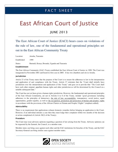 First page of PDF with filename: fact-sheet-east-african-court-justice-20130627.pdf