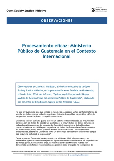First page of PDF with filename: goldston-ceja-guatemala-es-07082014.pdf