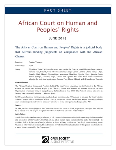 African Court On Human And Peoples Rights A Handy Guide Open