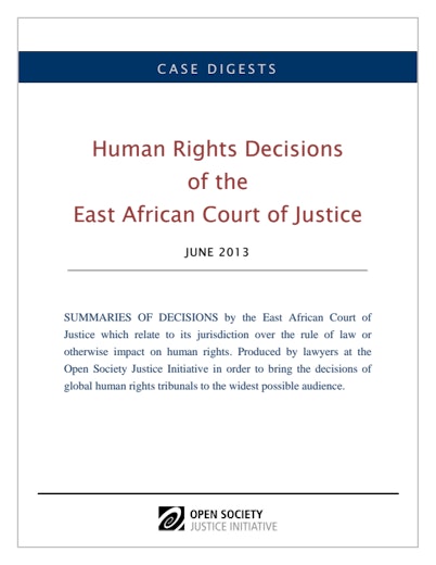 First page of PDF with filename: east-african-court-digest-june-2013-20130726.pdf