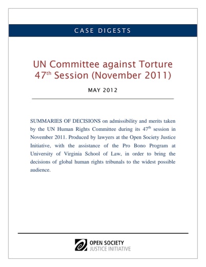 First page of PDF with filename: un-committee-against-torture-20120619.pdf