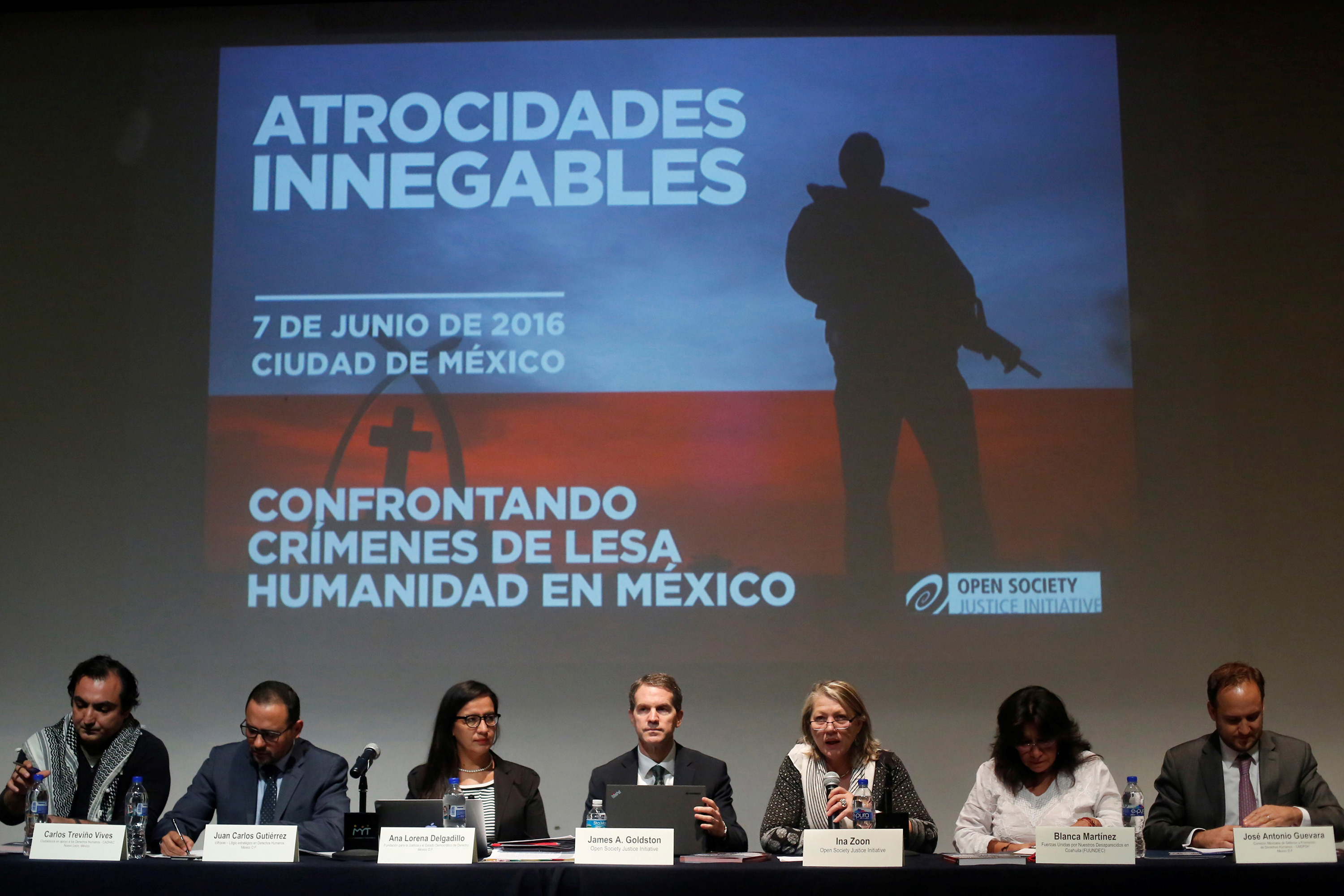 People sitting on a panel