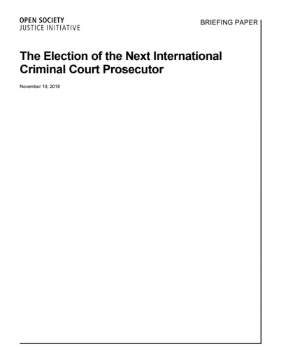 First page of PDF with filename: briefing-paper-ICC-elections-20181119.pdf