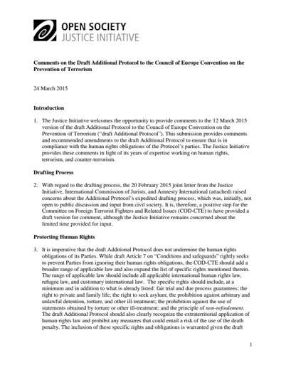 First page of PDF with filename: comments-coe-terrorism-protocol-20160217.pdf