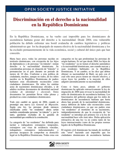 First page of PDF with filename: right-to-dominican-nationality-spanish-20110406_0.pdf