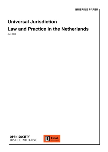 First page of PDF with filename: universal-jurisdiction-law-and-practice-netherlands.pdf