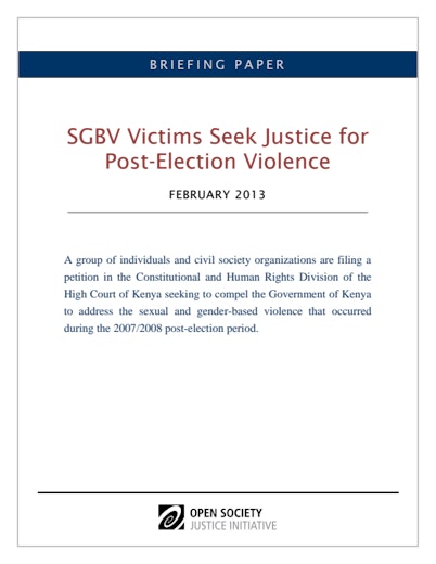 First page of PDF with filename: sgbv-kenya-20130219.pdf