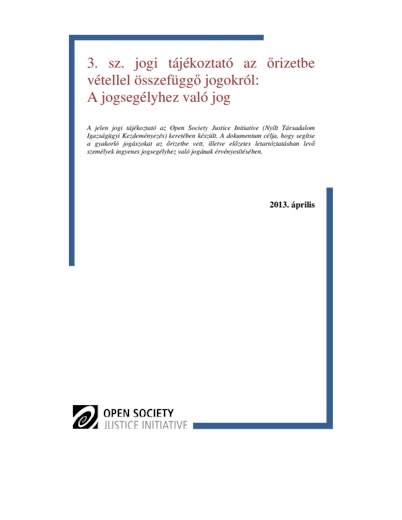 First page of PDF with filename: arrest-rights-template-brief-legal-aid-hungarian-20130503.pdf