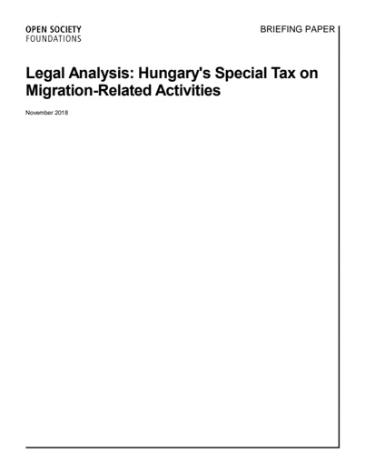 First page of PDF with filename: briefing-paper-hungary-special-tax-analysis-20181114.pdf